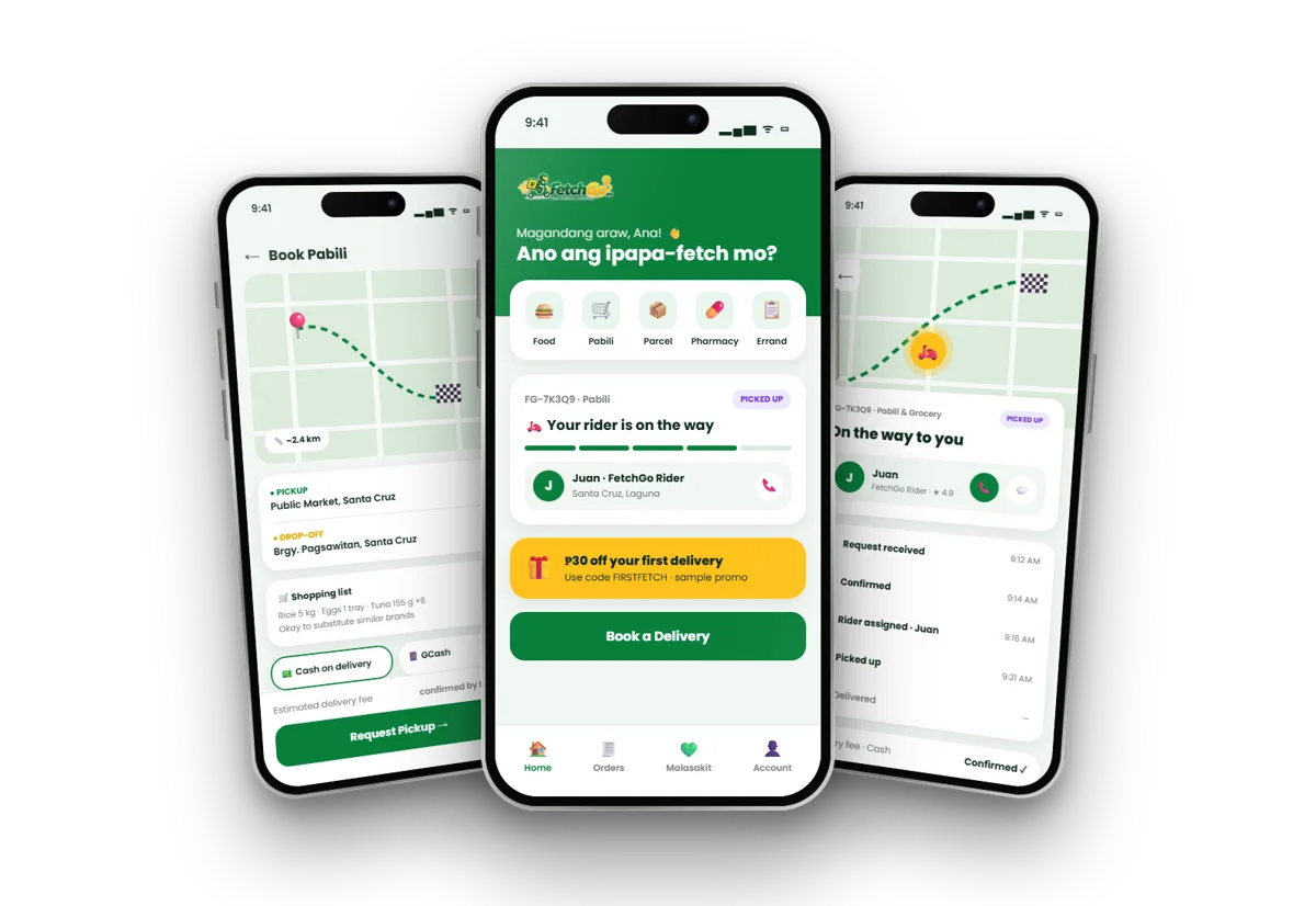 KeriGo app screens