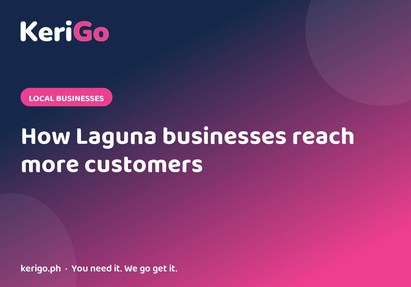 How Local Businesses in Laguna Can Reach More Customers