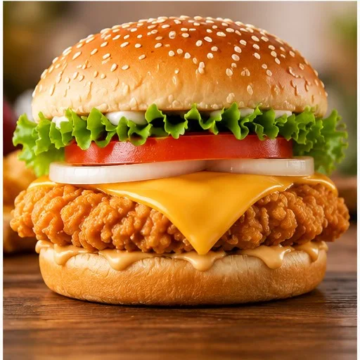 Pio's Chicken Cheeseburger